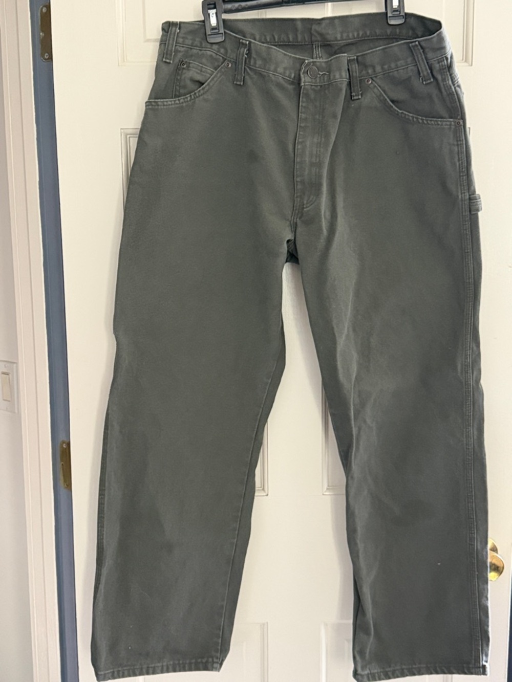 Dickies Men's Olive Green Relaxed Work Jeans